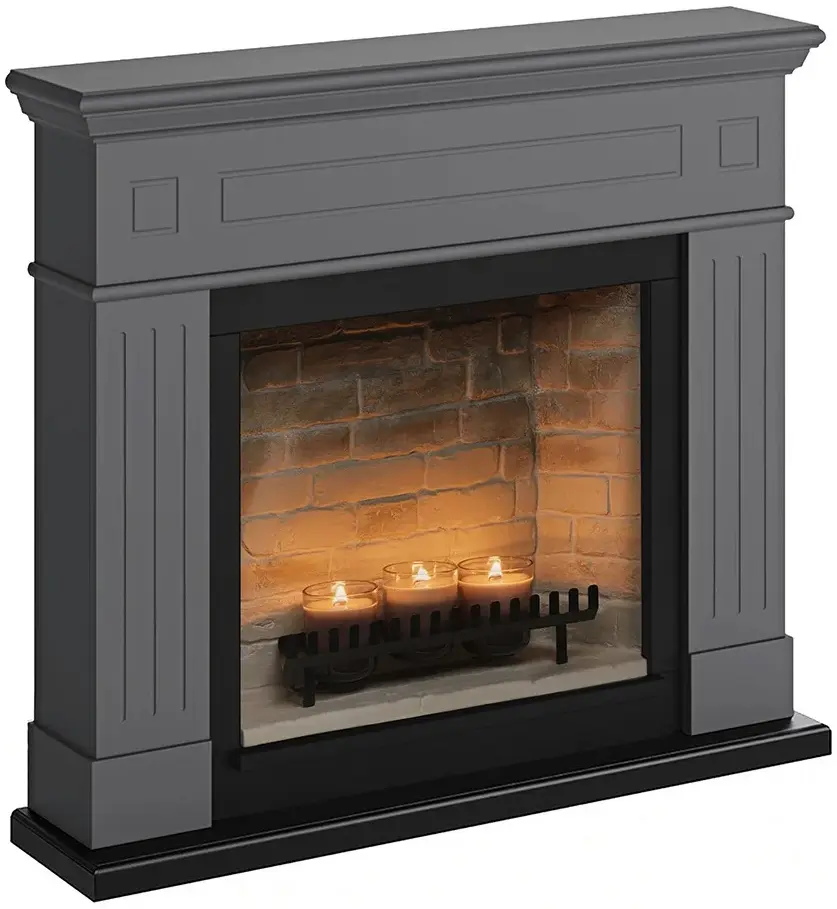 Semineu cu lumânări Tagu Larsen ZenFlame (Solid Grey) - 2