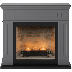 Semineu cu lumânări Tagu Larsen ZenFlame (Solid Grey)