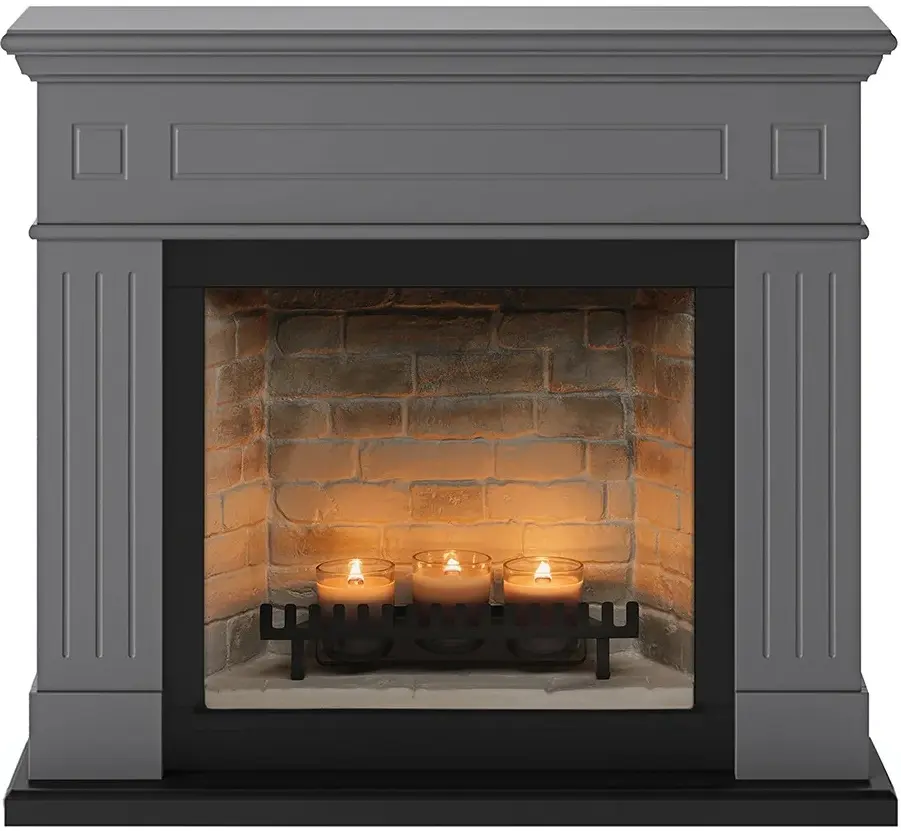 Semineu cu lumânări Tagu Larsen ZenFlame (Solid Grey)
