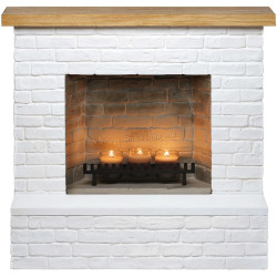 Semineu cu lumânări Tagu Rolf ZenFlame (Brick White)