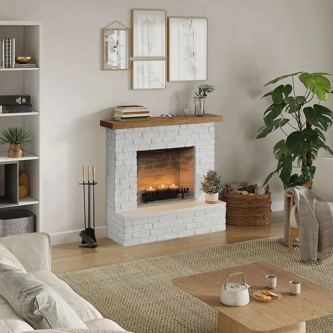 Semineu cu lumânări Tagu Rolf ZenFlame (Brick White) - 5