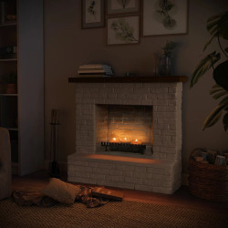 Semineu cu lumânări Tagu Rolf ZenFlame (Brick White) Thumb