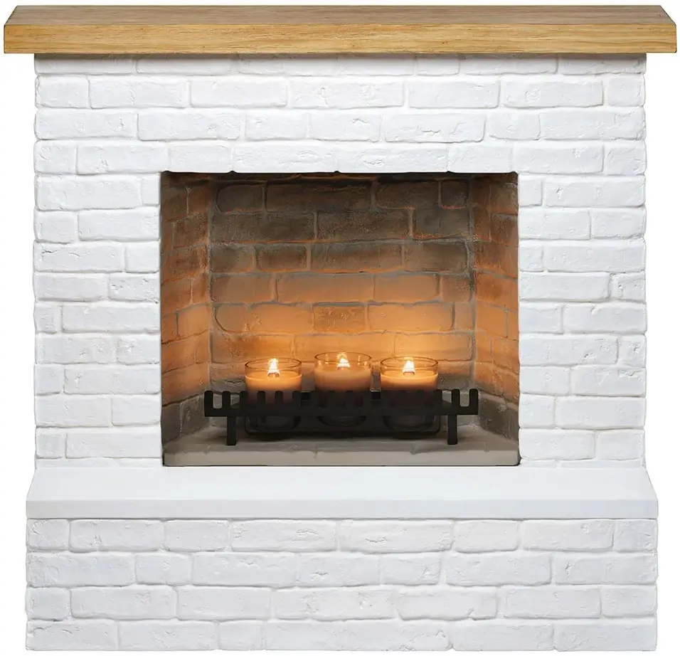 Semineu cu lumânări Tagu Rolf ZenFlame (Brick White)