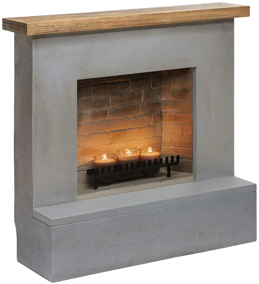 Semineu cu lumânări Tagu Rolf ZenFlame (Concrete Grey) - 2