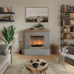 Semineu cu lumânări Tagu Rolf ZenFlame (Concrete Grey) Thumb