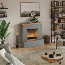 Semineu cu lumânări Tagu Rolf ZenFlame (Concrete Grey) Thumb
