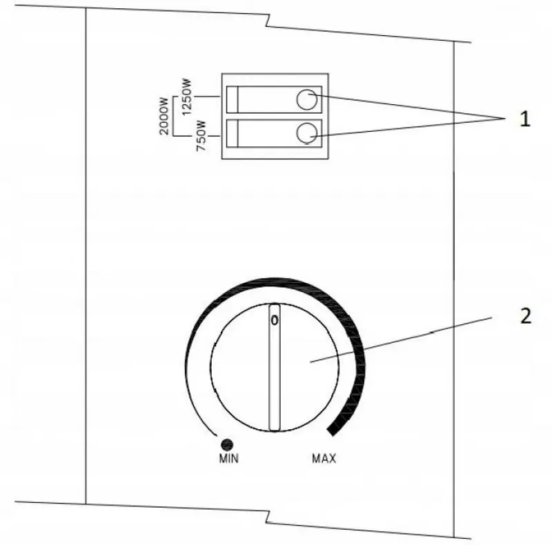 Convector electric Chomik BIL7750 (White)