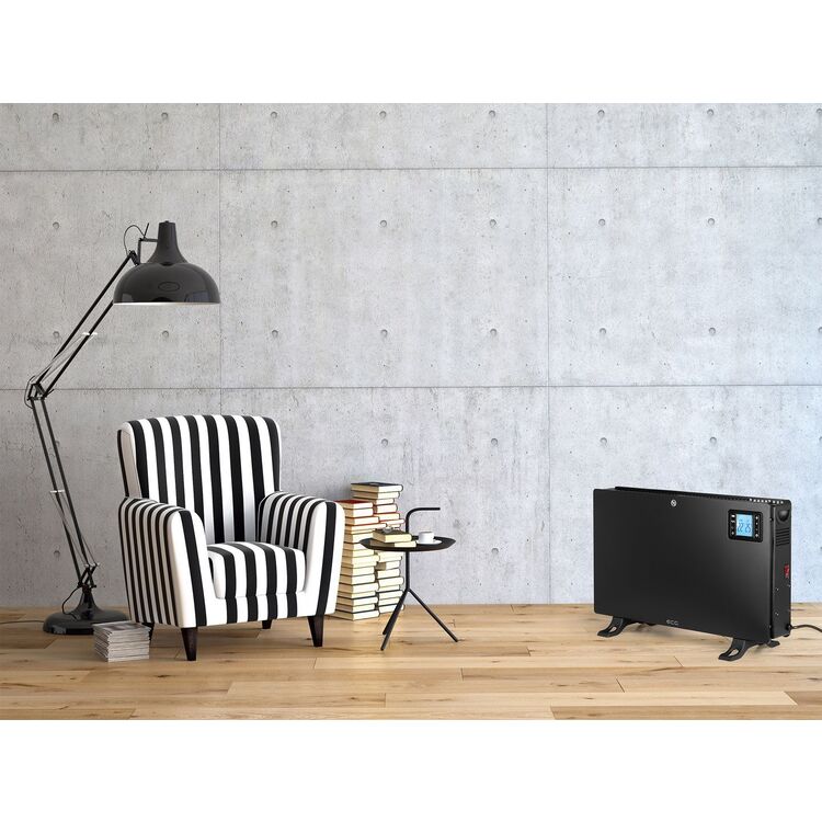 ECG TK 2080 DR Black - Termoconvettore Elettrico, Colore Bianco, Riscaldamento Domestico.