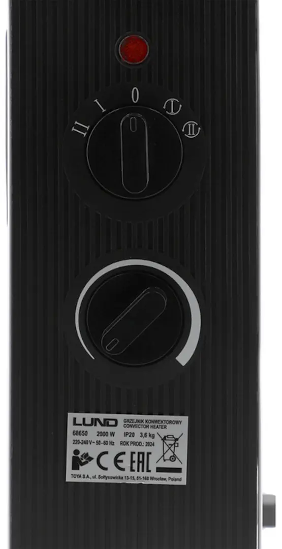 Convector Lund 68650 (White/Black)