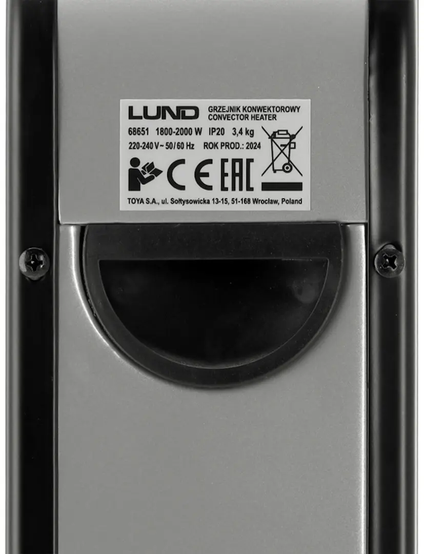 Convector Lund 68651 (Black)