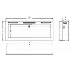 Focar electric Art Flame Hefest BG-60 B (Black) Thumb