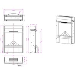 Focar electric Art Flame Corsica BEF-17 BM (Black) Thumb