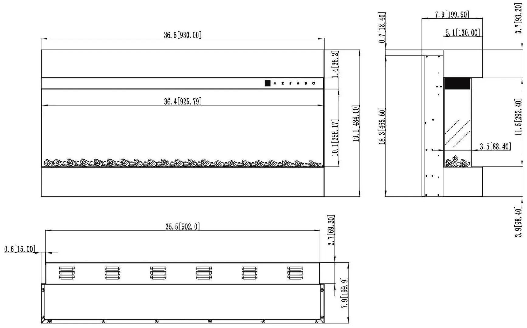 Электрокамин Art Flame Dalas BEF-36WM (Black)