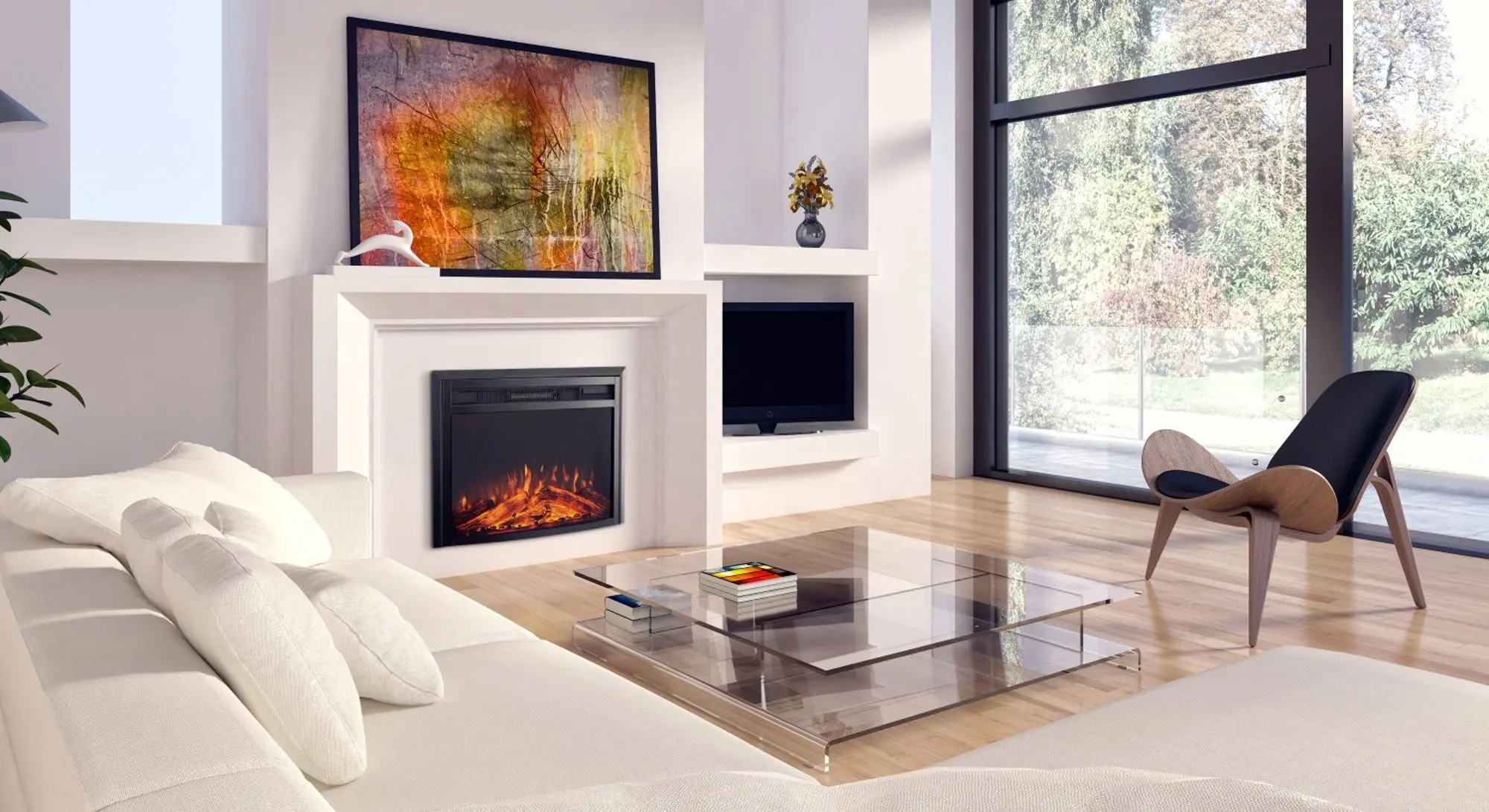 Focar electric Art Flame Flores BEF 26 BMC (Black)