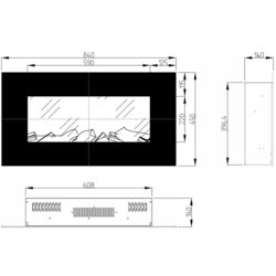 Focar electric Art Flame Markus WS-G-03 (Black) Thumb