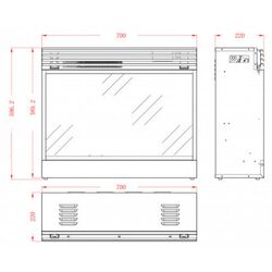 Focar electric Art Flame Mirabela WS-Q-01 (Black) Thumb