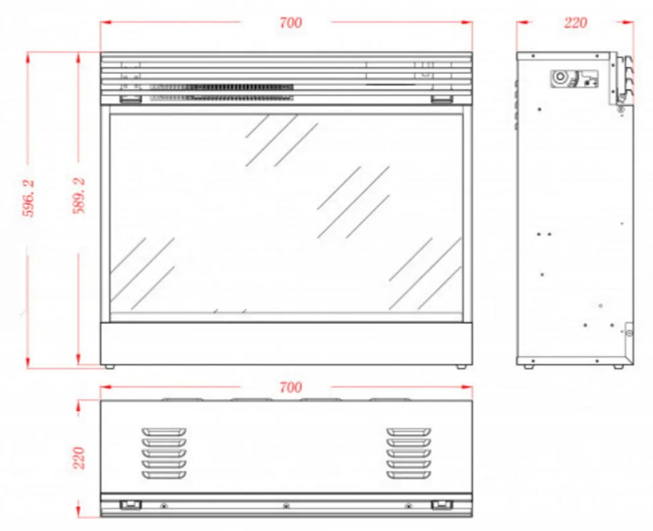 Focar electric Art Flame Mirabela WS-Q-01 (Black)