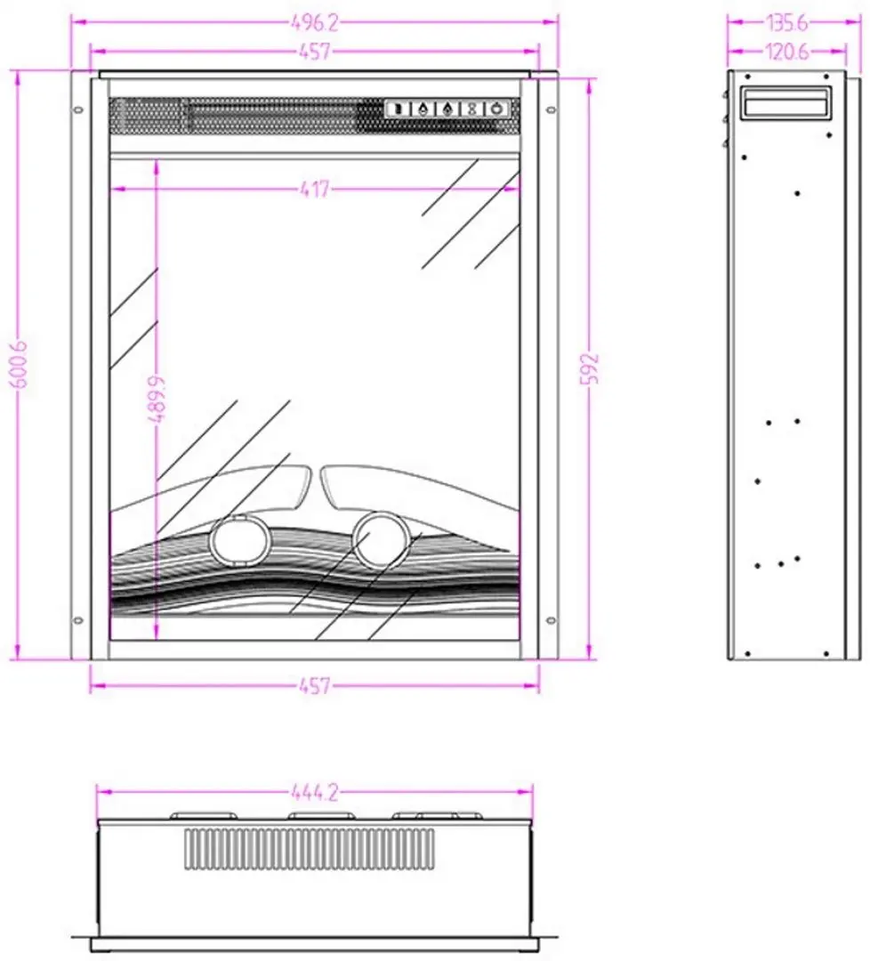 Focar electric Art Flame Miriam BEF-18 WM (Black)