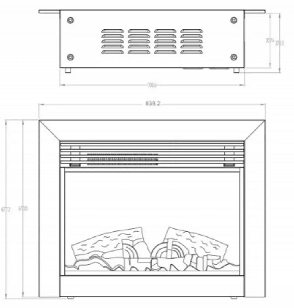 Focar electric Art Flame Richi WS-Q-02 (Black)