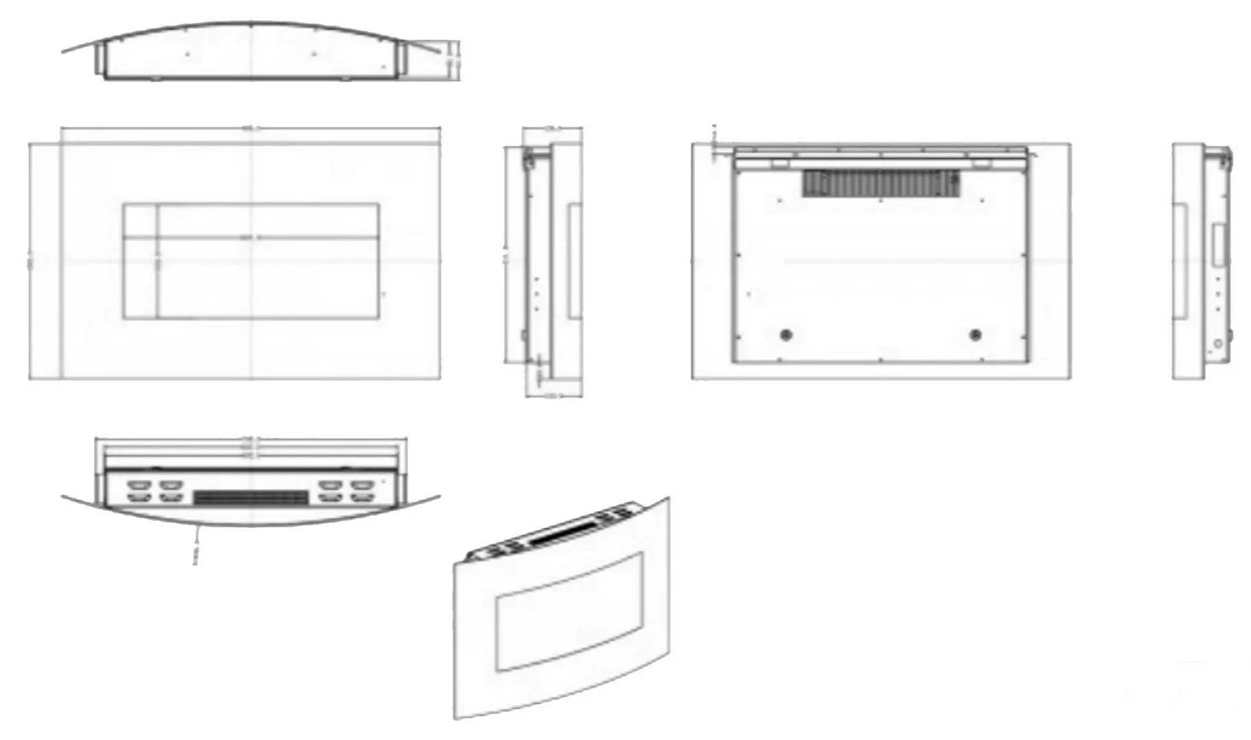Focar electric Art Flame Santorini WS-Q-03-2 WMC (Black)