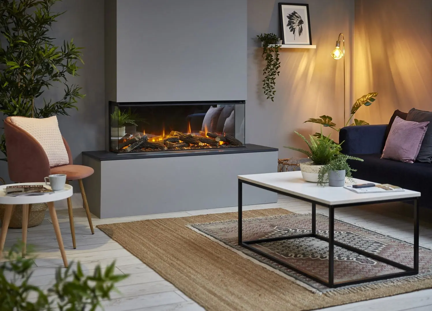 Focar electric British Fires New Forest 1200 (Black) - 3