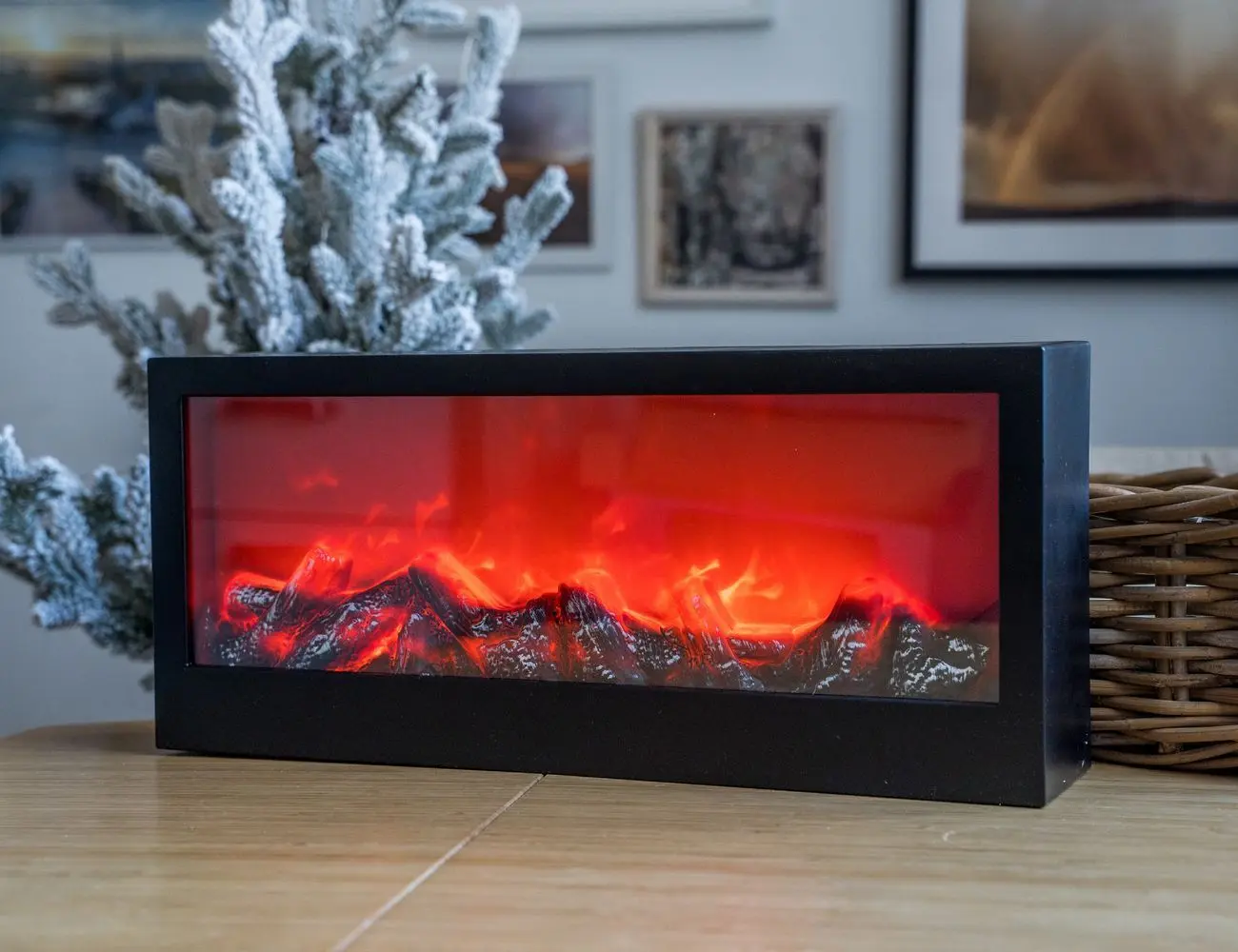 Semineu electric decorativ Christmas 48265 (Black)