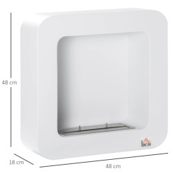 Semineu cu bioetanol Homcom 820-326V00WT (White) Thumb
