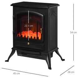 Электрокамин Homcom 820-039 (Black) Thumb