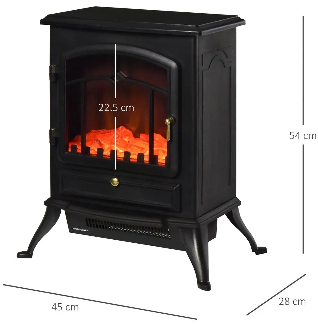 Электрокамин Homcom 820-039 (Black) - 7