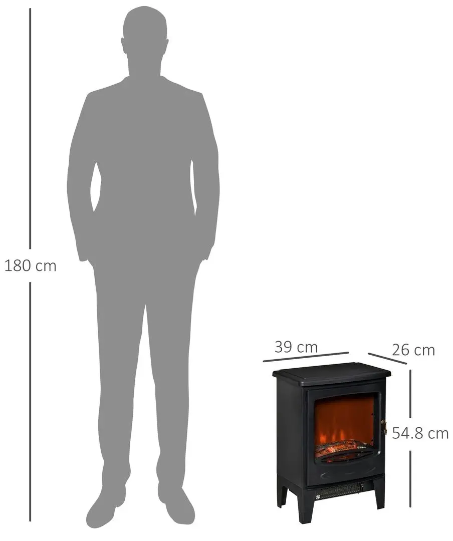 Focar electric Homcom 820-193V90BK (Black)