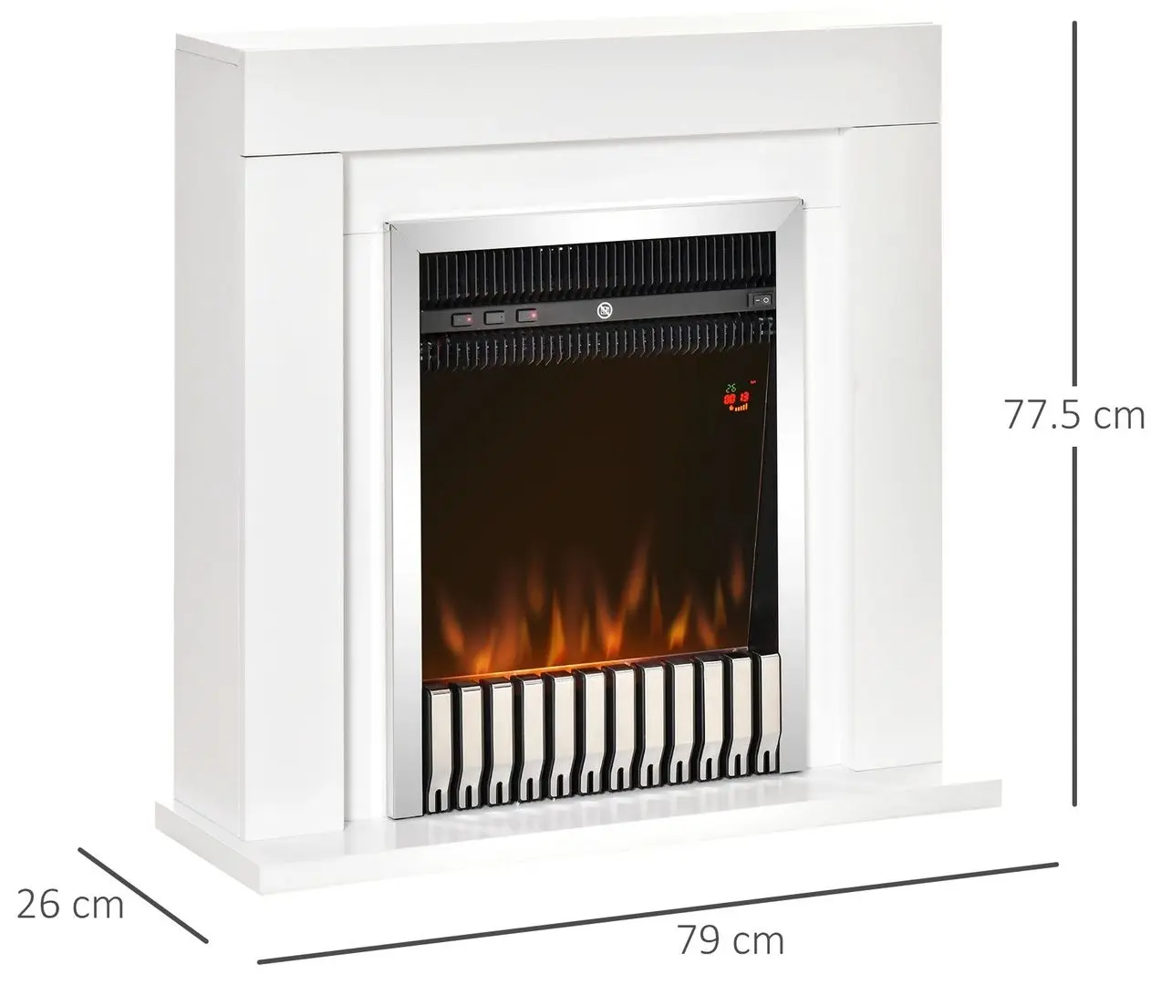 Focar electric Homcom 820-194V90 (White) - 3