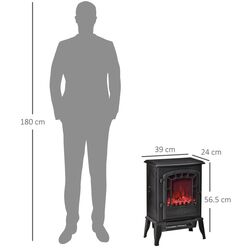 Focar electric Homcom 820-215V90 (Black) Thumb