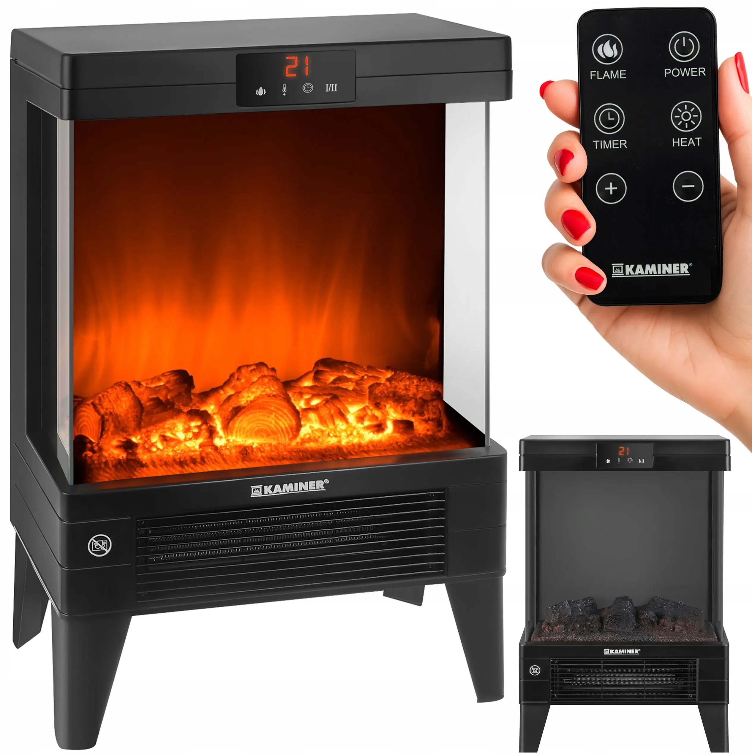Focar electric Kaminer Embego 26400 (Black) - 8