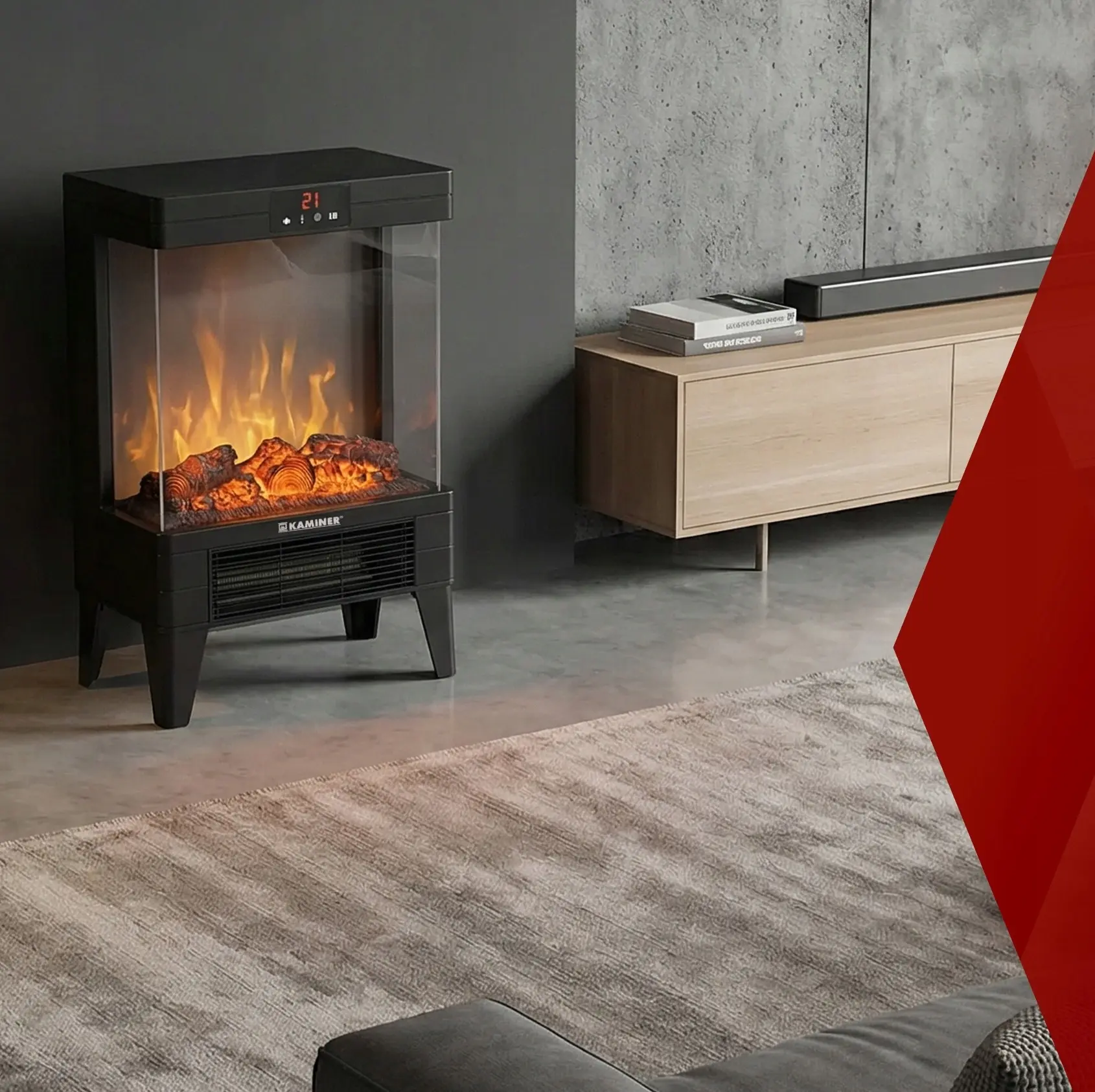 Focar electric Kaminer Embego 26400 (Black) - 9