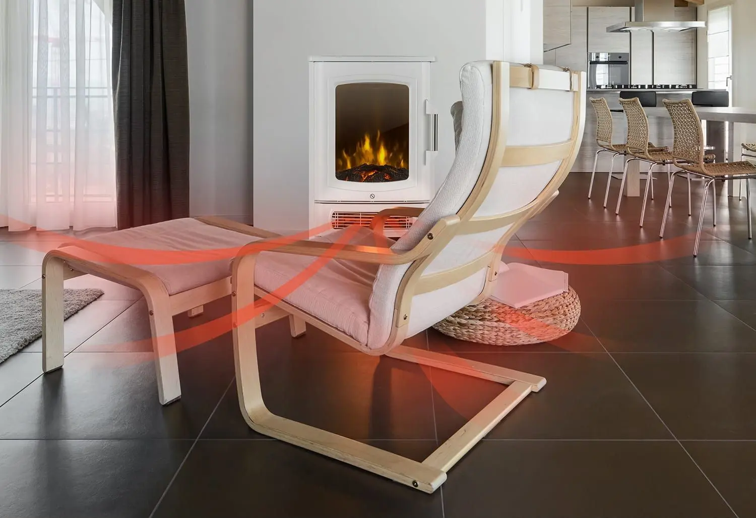 Электрокамин Klarstein Bormio Panorama (White) - 4