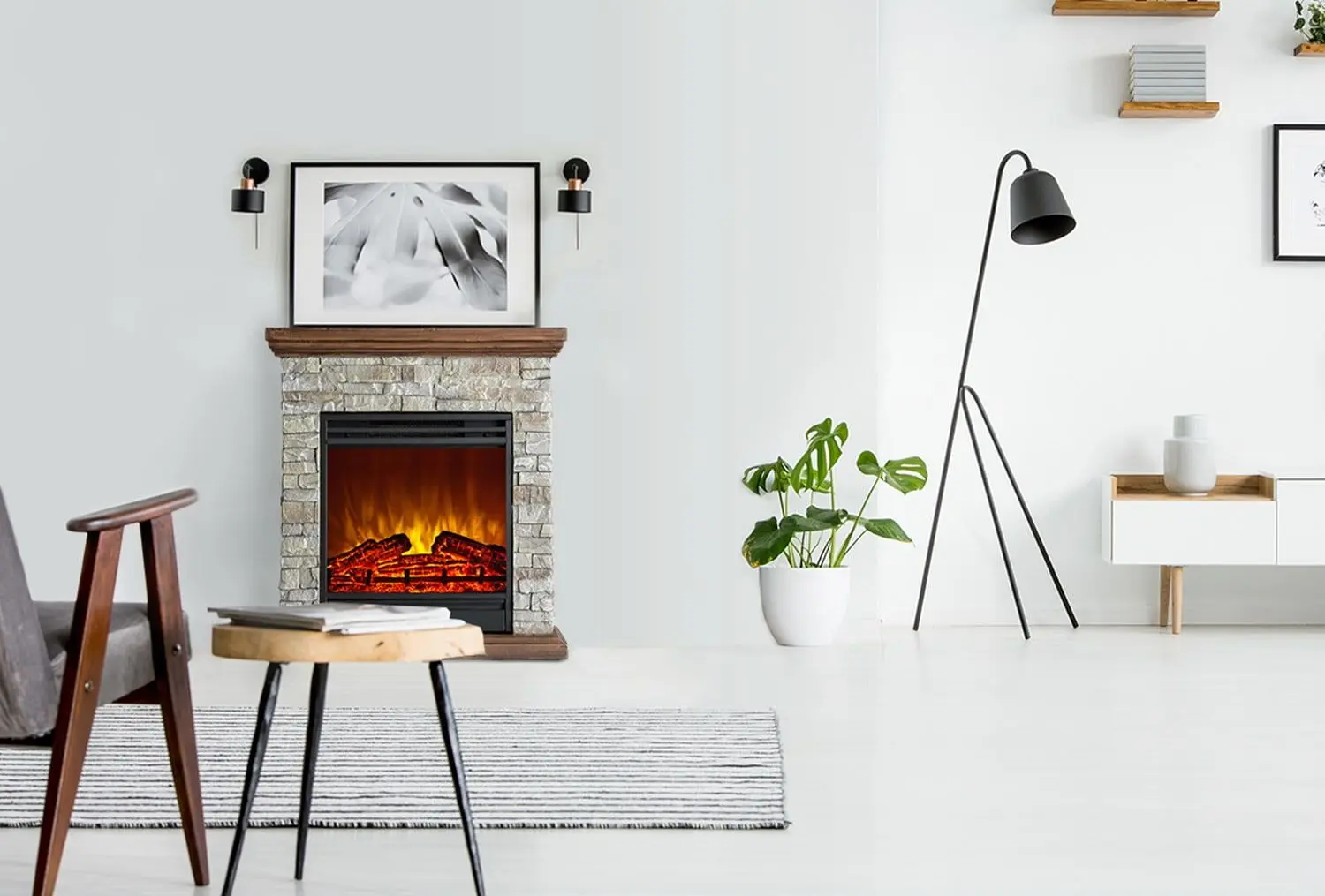 Seminee electric Klarstein Etna (Grey/Brown)