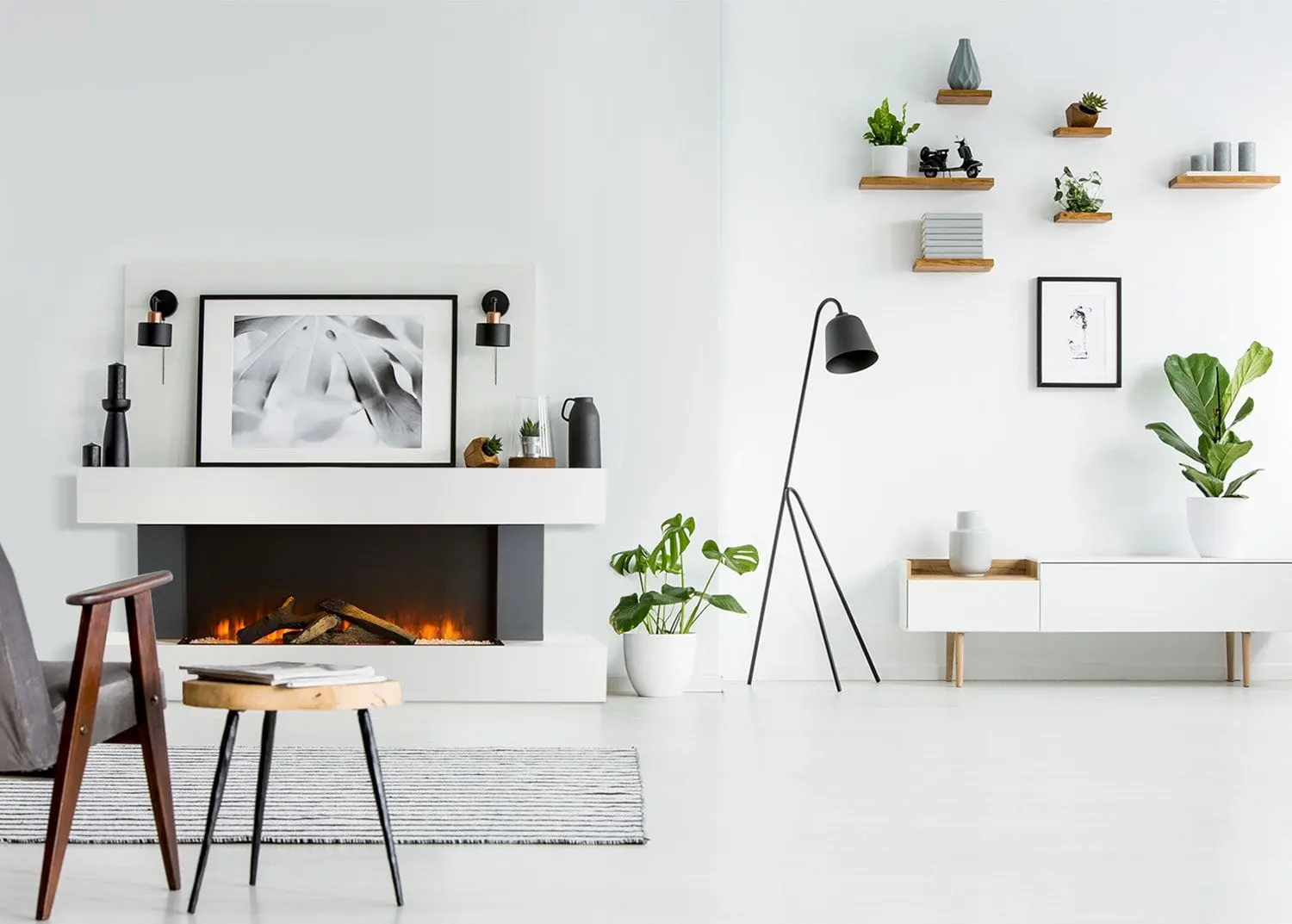 Focar electric Klarstein Studio Light&Fire 1 (White) - 2