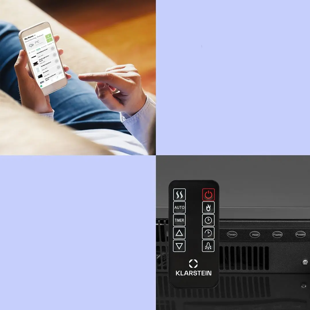 Focar electric Klarstein Studio Light&Fire 2 Smart (Black)