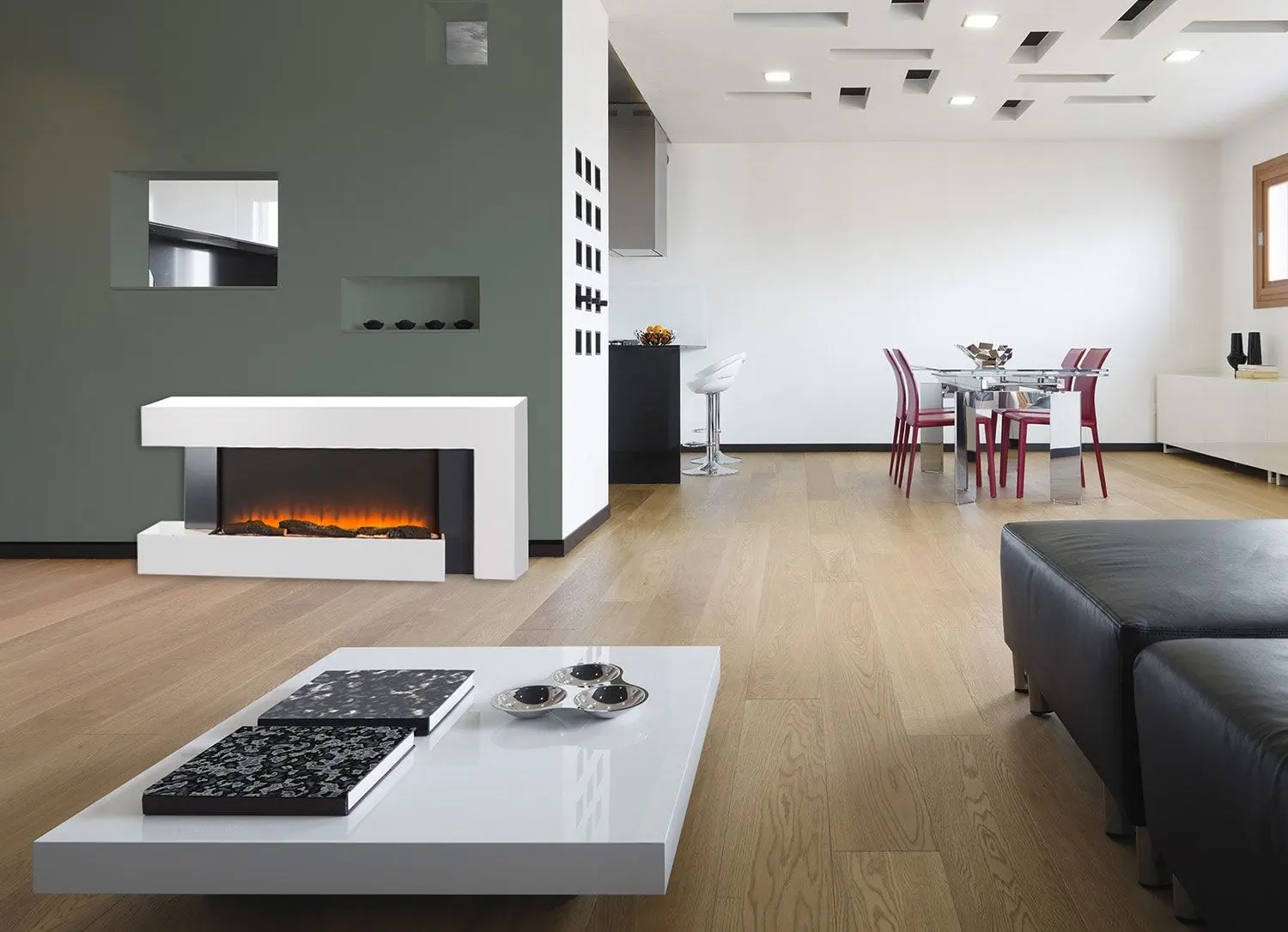 Focar electric Klarstein Studio Light&Fire 2 (White)