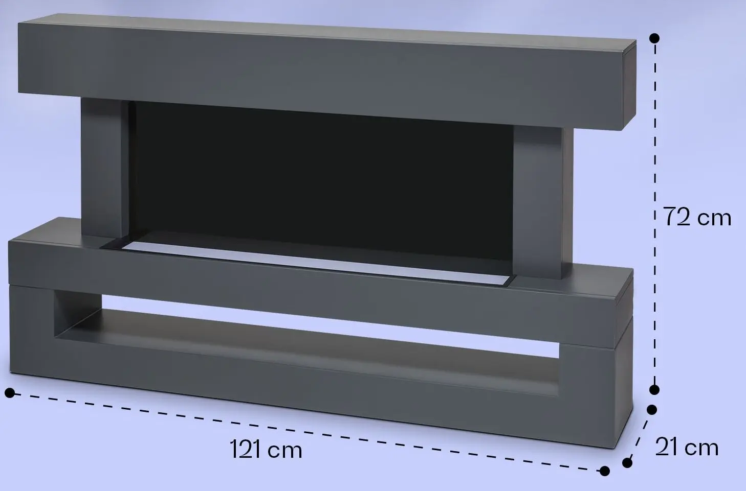 Focar electric Klarstein Studio Light&Fire 3 Smart (Grey)