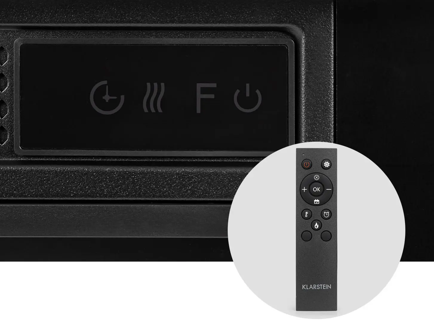 Focar electric Klarstein Vulsini Hideaway (Black/White)