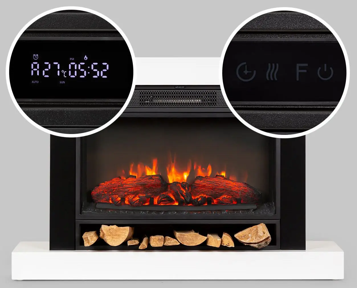 Focar electric Klarstein Vulsini Hideaway (Black/White)