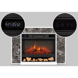 Semineu cu focar electric Klarstein Vulsini Nightfall (Grey/White) Thumb