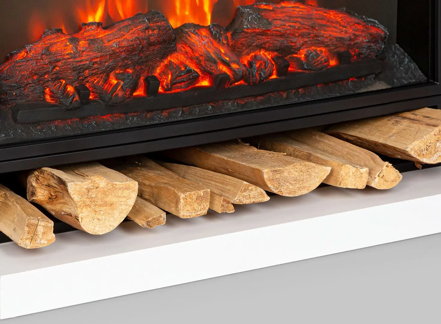 Semineu cu focar electric Klarstein Vulsini Nightfall (Grey/White)