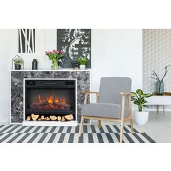 Semineu cu focar electric Klarstein Vulsini Nightfall (Grey/White) Thumb