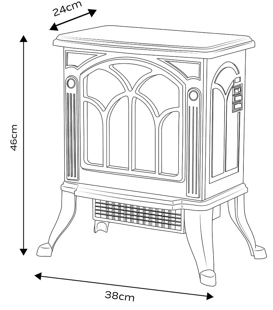 Электрокамин Neo Tools 90-110 (Black) - 4