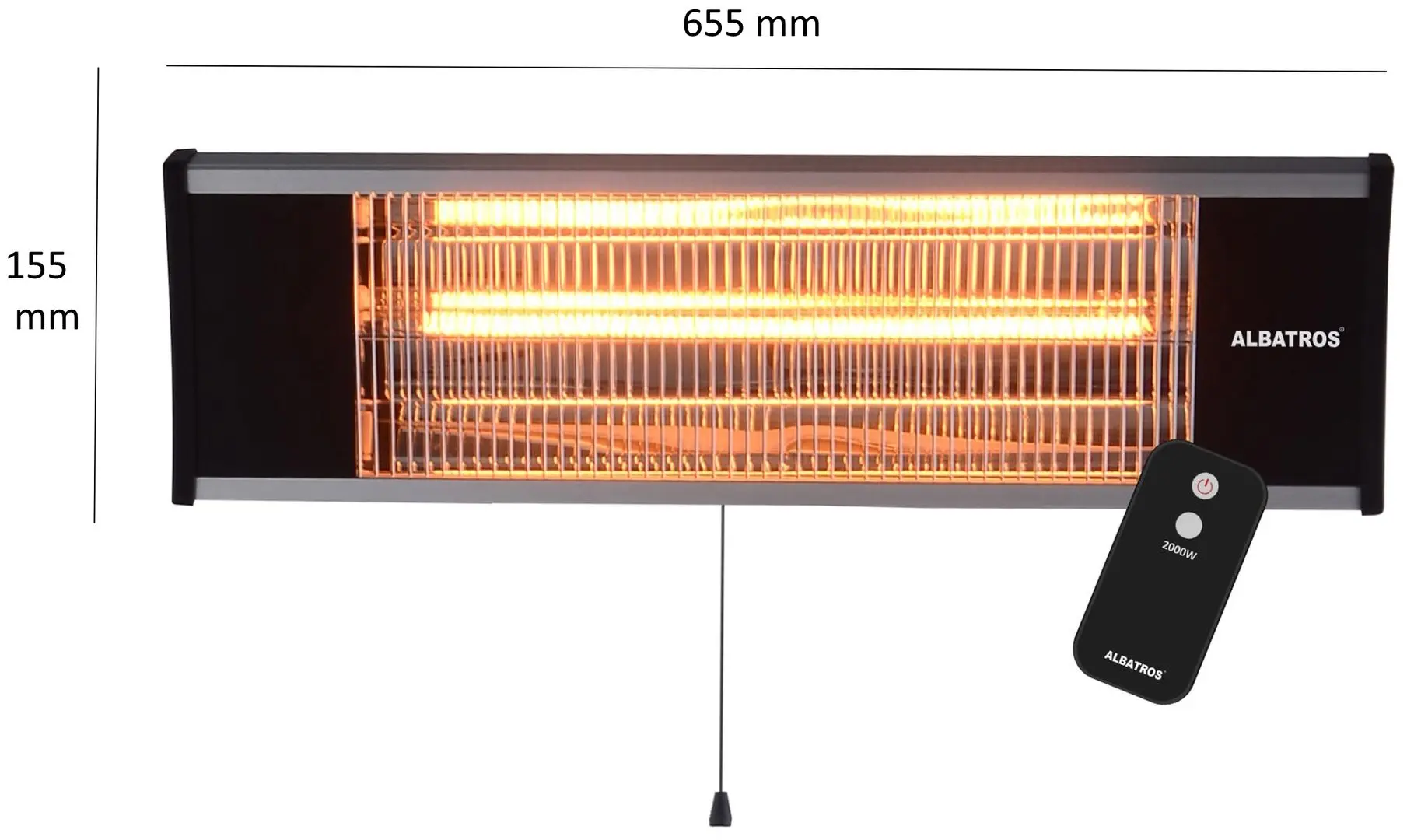 Инфракрасный обогреватель Albatros RFC-2001AT (Black)