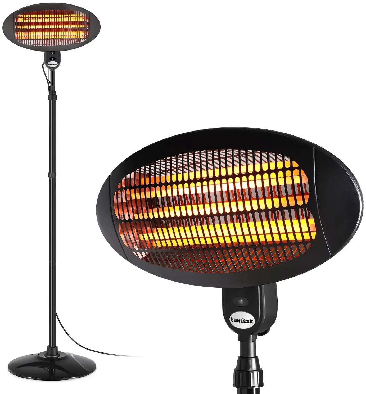 Инфракрасный обогреватель Bauerkraft H-639 (Black) - 6