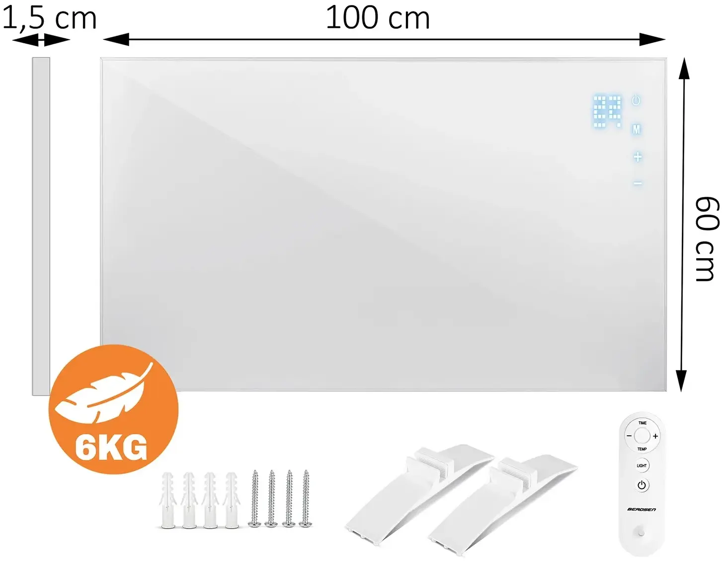 Инфракрасная нагревательная панель Berdsen BD-981 398100 (White) - 2