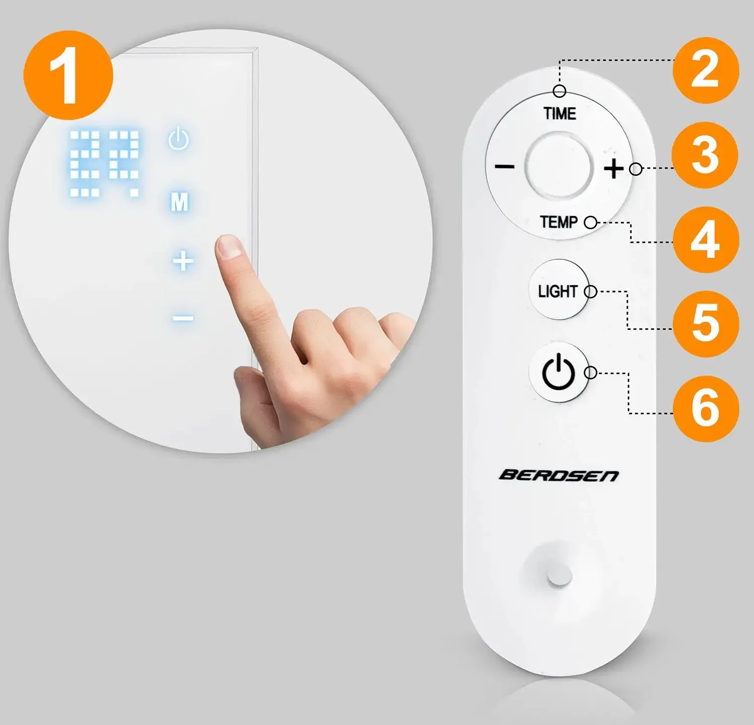 Инфракрасная нагревательная панель Berdsen BD-983 398300 (White) - 7